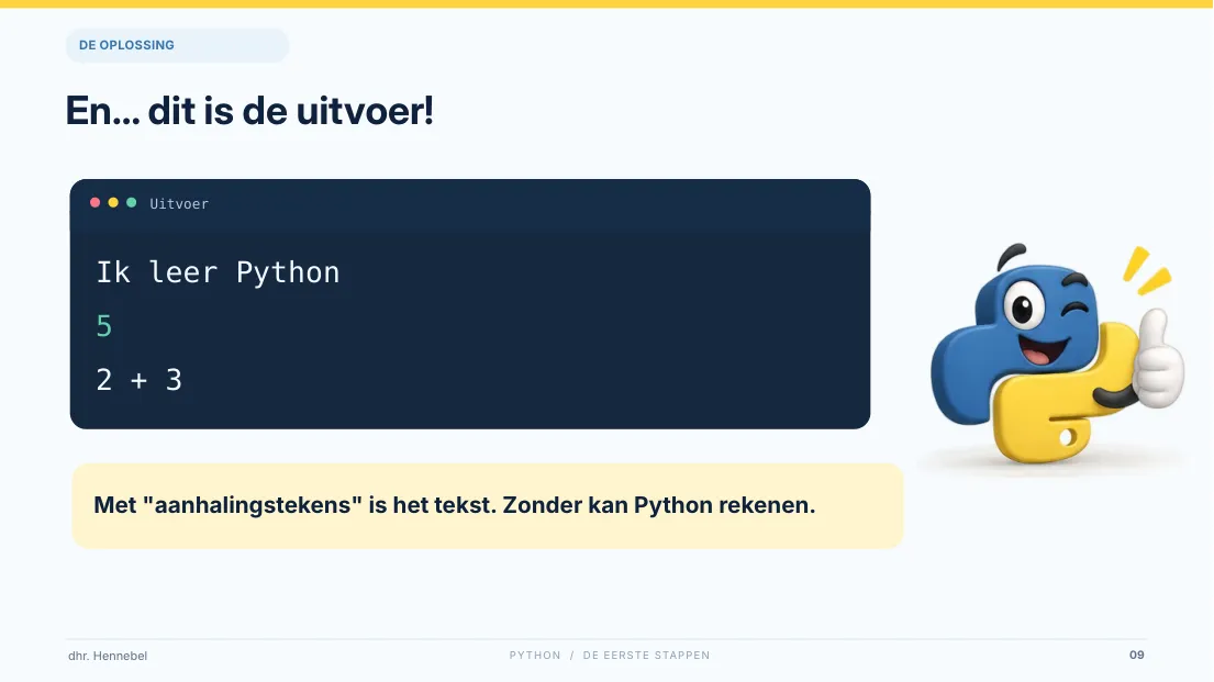 Dia 9 van les 1